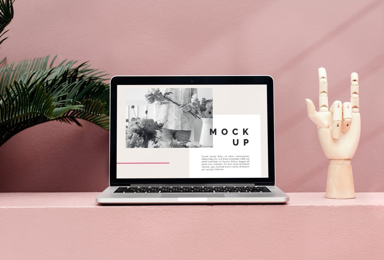 Notebook screen mockup