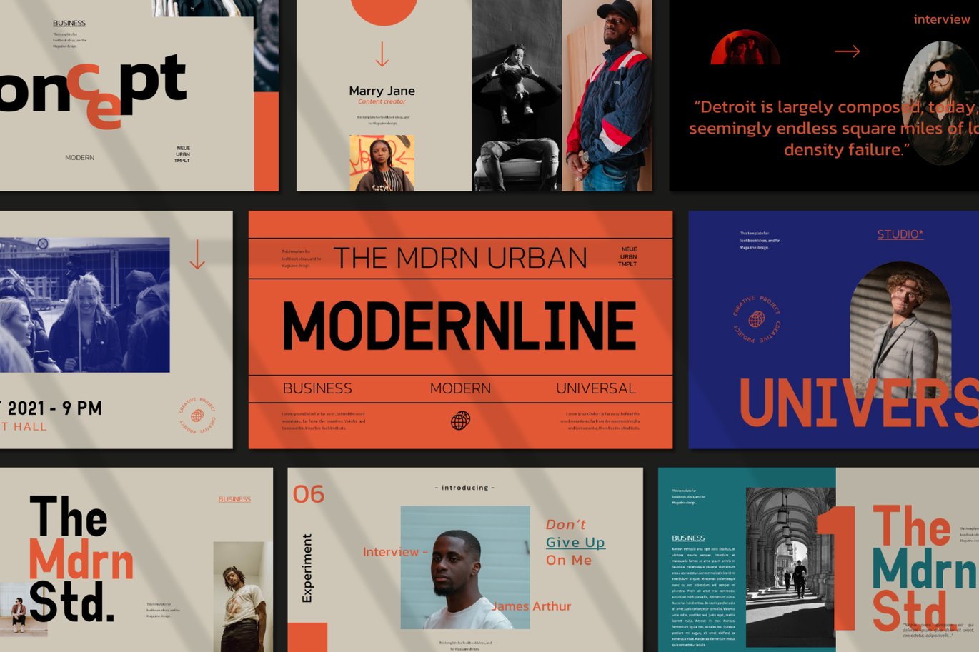 modern business presentation template